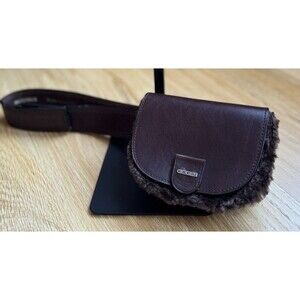 Vintage Geiger Collections Made in Austria Leather/Shearling Belt Bag